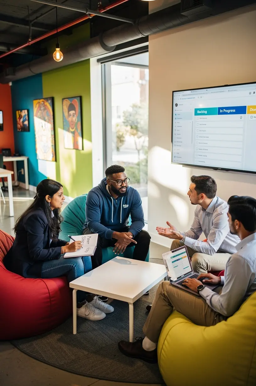 Individual using a smartphone app to set reminders and automate daily work tasks efficiently.